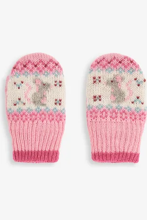 JoJo Maman Bébé Mouse Fairisle Pattern Mittens3