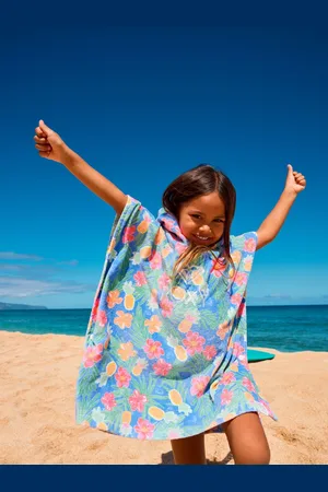 Roxy Floral Print Stay Magical Hooded Poncho 100% Cotton TowelJeden