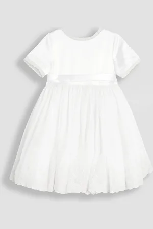 JoJo Maman Bébé Embroidered Lace Flower Girl Dress With Satin Sash116122 cm