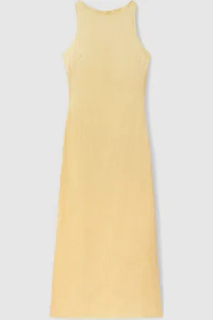 Anna Quan Plisse Raw Hem Maxi Dress38
