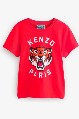 Kenzo Red Short Sleeve Tiger Logo T-Shirt4 lat (104 cm)