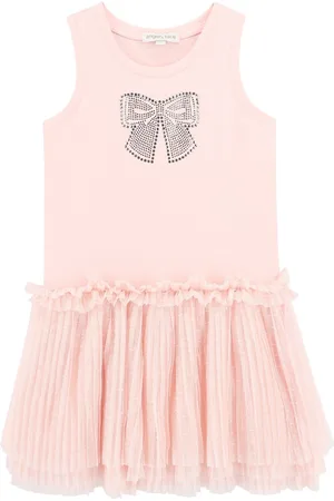 Angels Face Pink Austin Crystal Bow Tulle Dress152158 cm