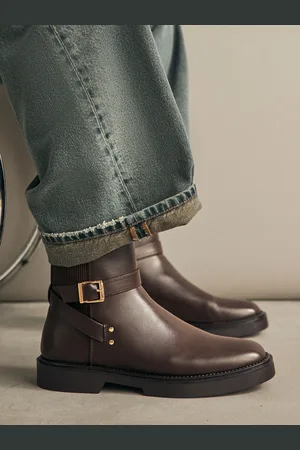 Next Forever Comfort Chelsea Buckle Ankle BootsEU 42 (UK 8)