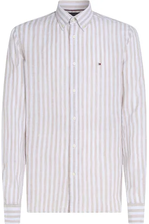 Tommy Hilfiger Koszula Essential o regularnym kroju w paski, 100% lenL