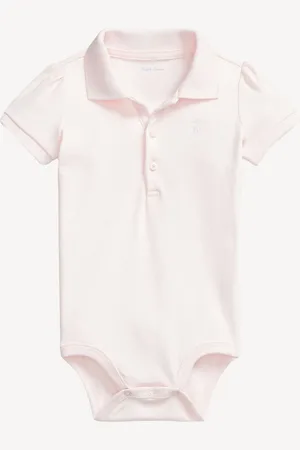 Ralph Lauren Baby Girls Soft 100% Cotton Polo Bodysuit7480 cm