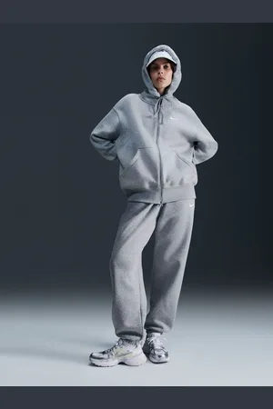 Nike Oversized Phoenix Fleece Mini Swoosh Full Zip HoodieXS