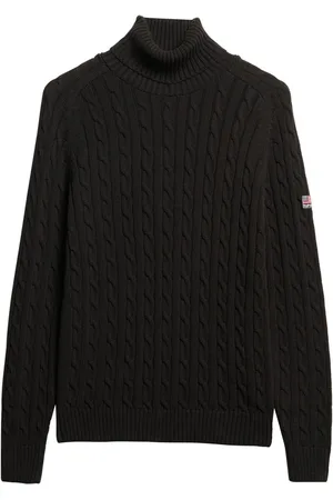 Superdry Slouchy 100% Cotton Cable Roll Neck Jumper38