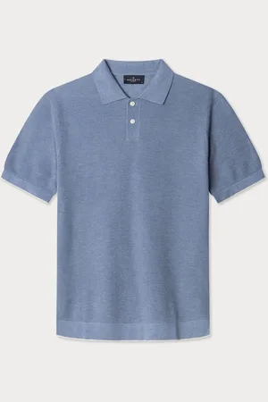 Hackett London Mens 100% Cotton Blue Polo ShirtL