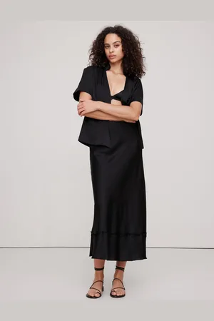 Banana Republic Satin Midi SkirtM