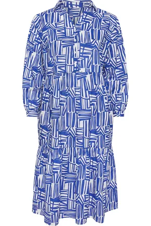Evans Abstract Long Sleeve Shirt White Dress54-56