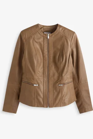 Urban Code Collarless Leather Jacket44