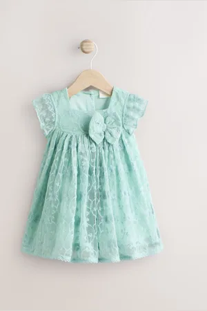 Next Broderie Mesh Bow Baby Dress (0mths-2yrs)5662 cm