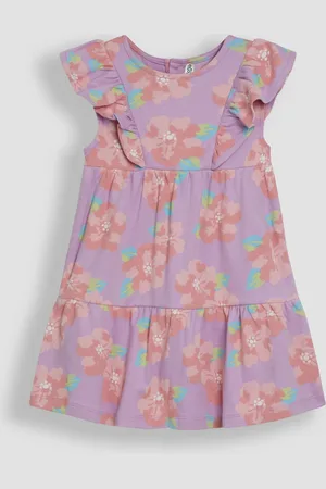 JoJo Maman Bébé Floral Print Frill Shoulder Summer Dress9298 cm