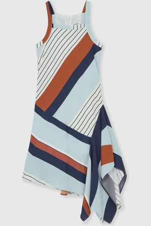 Reiss Holly Stripe-Print Handkerchief Dress122128 cm