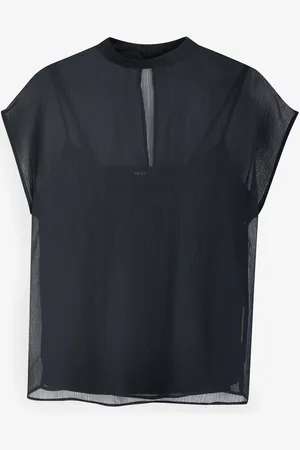 Next Sheer Layer Cap Sleeve Top52