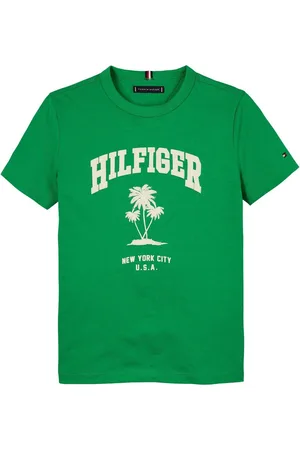 Tommy Hilfiger Palm Print Short Sleeve 100% Cotton T-Shirt166168 cm