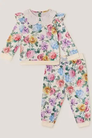 Monsoon Baby Floral Collared Sweatshirt and Joggers Set9298 cm
