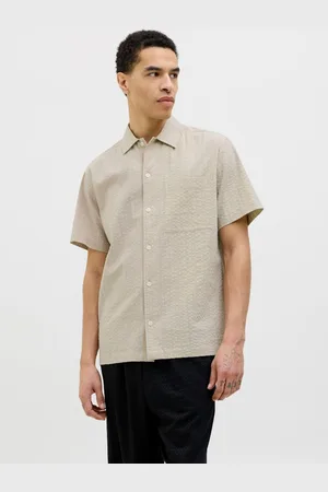 JACK & JONES Seersucker Short Sleeve 100% Cotton ShirtS