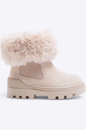 River Island Girls Faux Fur Cuff BootsEU 21.5 (UK 5)