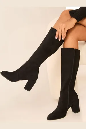 Lipsy London Block Heel Knee High Faux Suede BootEU 42 (UK 9) W