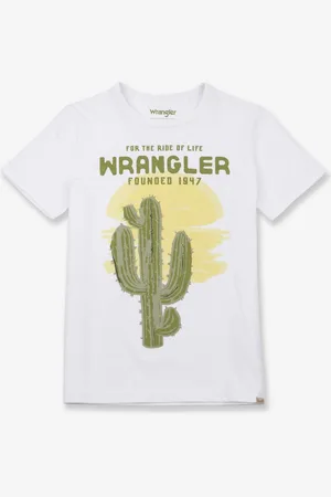Wrangler Boys Western Cactus 100% Cotton T-Shirt166168 cm