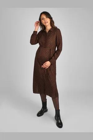 JoJo Maman Bébé Animal Print Maternity Midi Shirt DressL