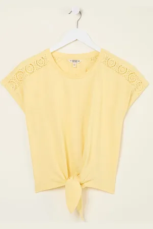Fat Face FatFace Lace Tie Front T Shirt34