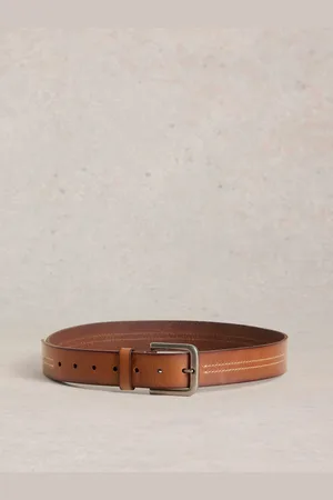 White Stuff Double Stitch Leather BeltS-M