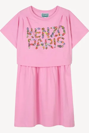 Kenzo Pink Short Sleeve Fruit Logo T-Shirt Dress4 lat (104 cm)