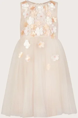 Monsoon Darcie 3D Flower Glitter Tulle Dress12