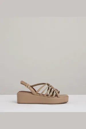 Reiss Lana Leather Knot Strappy Platform SandalsEU 38 (UK 5)