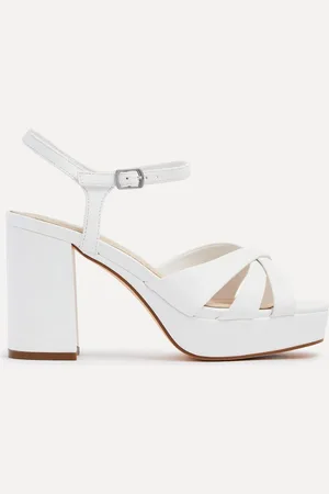 Linzi Keliah Platform Cross-Over Strap Block Heeled SandalsEU 42 (UK 8)