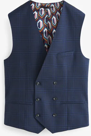 Next Bold Check Suit Waistcoat52 Regular (UK 42 R)