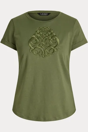 Ralph Lauren Hailly Graphic Logo Brown T-ShirtXL