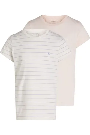 Calvin Klein Slim Stripe 100% Cotton T-Shirt 2 Pack158164 cm