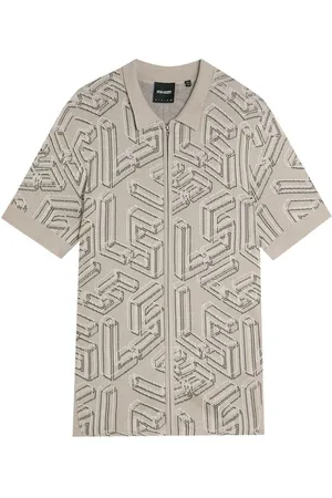 Lyle & Scott Emblem Double Knit Zip Through ShirtS
