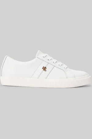 Ralph Lauren White Janson Logo Leather TrainersEU 40 (UK 7)