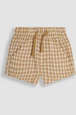 JoJo Maman Bébé Textured Gingham 100% Cotton Shorts6268 cm