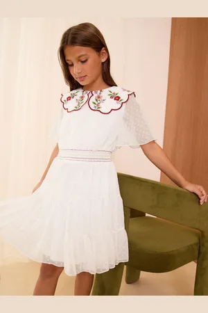 Love & Roses Sukienka z haftowanym kołnierzem (5-16 lat)14 lat (164 cm)
