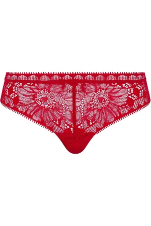 Chantelle Red Day To Night Lace Tanga BriefsL