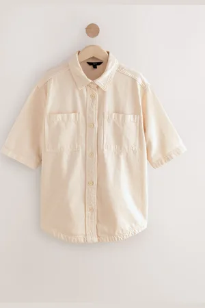 Next Oversized Short Sleeve 100% Cotton Denim ShirtS