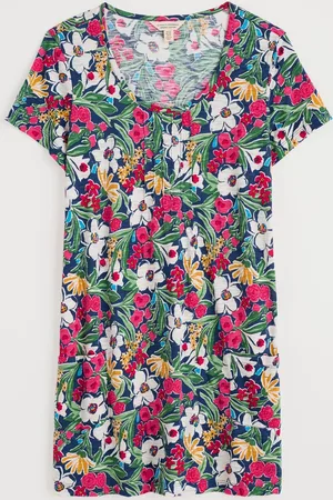 Seasalt Cornwall Multi Busy Lizzy Short Sleeve 100% Organic Cotton Tunic44