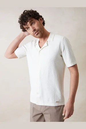 Threadbare Textured Revere Collar Knitted ShirtM