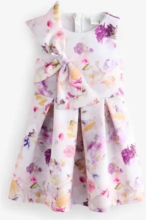 Ted Baker Multi Floral Bow Sleeve Scuba Dress12 lat (152 cm)