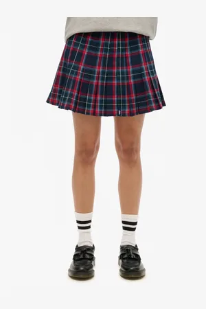 Superdry Mid Rise Check Mini Skirt36