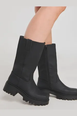 Simply Be Chunky Biker Boots in Wide Fit Curvy CalfEU 37 (UK 4)