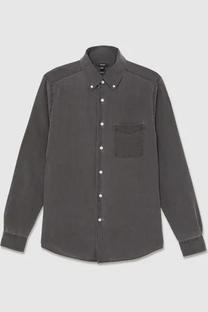 Reiss Kittle Denim Piqué Button-Through Shirt2X-L