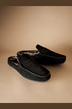 Next Faux Fur Lined Moccasin Mule SlippersEU 44 (UK 10)
