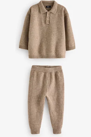 Next Knitted Long Sleeve Polo And Joggers Set (3mths-7yrs)3