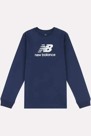 New Balance Boys 100% Cotton Stacked Logo Long Sleeve T-Shirt14